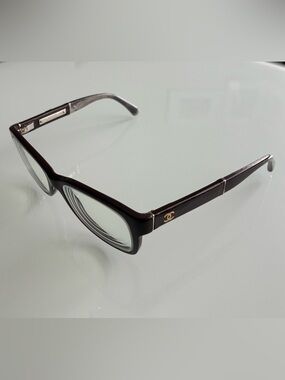 CHANEL Eyeglasses Frame Brown